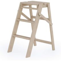 Colombo - Tabouret En Bois De Hêtre À 3 Marches H57 Cm Gain De Place