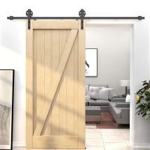 Axhup - Schiebetürbeschlag, J Formwalze Schwerlast Schiebetürsystem Set Con Große Rolle Für Scheunentor Holztür - 200cm