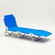Beach And Garden Design – Transat De Plage Pliant En Aluminium Anodisé – Dossier Réglable 3 Positions – Tissu Oxford Imperméable – Dimensions 
