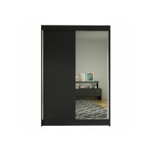 Mobilier1 - Armoire Closico 147, Noir, 200x120x58cm, Portes D'Armoire: Coulissantes, Nombre D'Étagères: 0