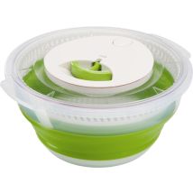 Emsa Faltbare Salatschleuder 4l – Kunststoff – Platzsparend – Spülmaschinengeeignet – Für frischen Salat – 28,6 x 29 x 7,6 cm