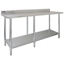 Gastronomie Edelstahltisch Arbeitstisch Küchentisch Zerlegetisch Edelstahl 210cm