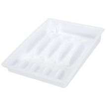 30086 - Vassoio Portaposate Estraibile In Plastica, Dimensioni 29-50 Cm X 38 X 6,5 Cm, Colore: Bianco - Kesper