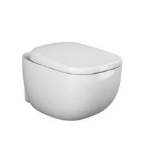 RAK Ceramics – Spülrandloses Wand-WC Illusion – Porzellan – Farbe Alpinweiß – Befestigungsmaterial enthalten