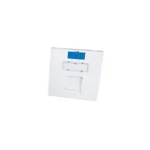 71522 Plastron Droit 1 Entrée Keystone 45x45mm Avec Volet Et Insert De Couleur - Socamont