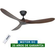 Ventilador De Techo Casafan 315217 Eco Genuino 152cm Madera Maciza Nogal/negro Mate
