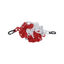 Absperrkette Polypropylencarbonat Rot/weiß 9mm L.3m M.2 Universalhaken