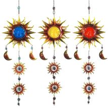 Signes Grimalt Colgante De Metal Decoracion Colgante Sol 3 Unidades Colgantes Metal Multicolor 3x30x95cm 2094