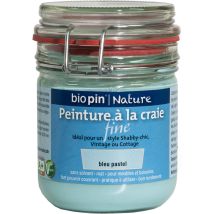 Pittura A Gesso Naturale 0,325 L - Blu Pastello Biopin Nature