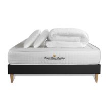 Royal Palace Bedding - Pacchetto Letto Completo - Materasso 140x190cm + Box Spring (monoblocco) + 2 Cuscini + Piumino - Balmoral