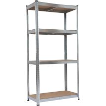 Garden Friend Regal 4 Fachböden Aus Metall Und Mdf, Belastbarkeit 150 Kg Pro Boden, H 160 X B 80 X T 40 Cm