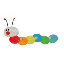 Bieco 23021947 - Kindergarderobe Bruco Con Tre Ganci, Di Circa 38 Cm