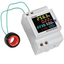 Vatímetro Digital Preciso De 220 V – Medidor Eléctrico Monofásico De Carril Din Para Medir El Consumo Eléctrico, La Potencia, La Corriente Y La 