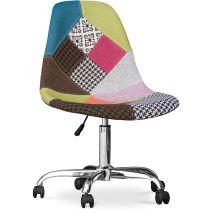 Winner - Bürostuhl Mit Rollen - Schreibtischstuhl - Bezug Aus Patchwork - Simona Multicolor