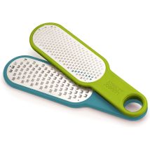 Set De 2 Reiben Joseph Joseph Duo - Klingen Aus Rostfreiem Stahl, Kompakter Clipgriff, Ideal Für Hartkäse Und Zitrusfrüchte, Blau-grüne Farbe