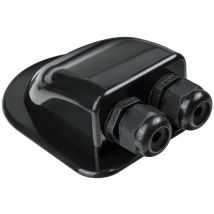 Muff - Abs Double Solar-cable-entry-gland-housing, Weatherproof Cable Entry Plate For All Cable Types Black