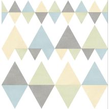 A Street Prints - Stylish Triangle Blue Green Wallpaper Modern Paste The Wall