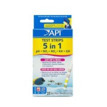 API – 5-in-1 Aquarium Test Strips – Pack of 4 – pH, Nitrite, Nitrate, Carbonate Hardness, General Hardness