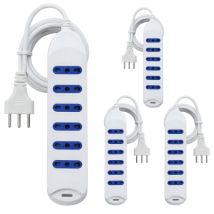 Kit Multipresa Bianca 4 Con 6 Prese Bivalenti