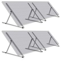 Zelsius - Set Universale, Supporto Modulo Solare, Angolo Regolabile 0 A 90° Barra Supporto 114 Cm