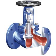 Ari Flanschen-absperrv. Faba-plus 35046 Dn32, Pn40, 1.0619+n, Kantensitzkegel