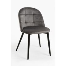 Sillas Comedor - Silla Chal Terciopelo - Gris Oscuro