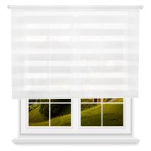 Estor Enrollable Noche/dia Con Cadena Pvc, 140x180cm Blanco - Wellhome
