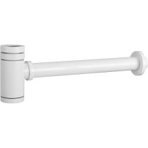 Siphon für Waschbecken – S.304 Edelstahl – Zamak – Rund – Undurchsichtig – Weiß