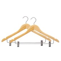 Cintres En Bois Pour Armoire Avec Clips Métalliques Comfy Places, 2 Pièces.