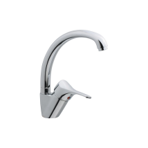 Cisal - Mitigeur Monocommande Pour Évier 258x194 Mm En Laiton Chromé Avec Bec Pivotant Mito