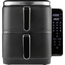 Gourmetmaxx 15305 Friggitrice Ad Aria Calda 10 L 2 Regolatori Di Temperatura Indipendenti, Rivestimento Antiaderente, T