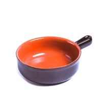 Plat à gratin à 1 manche, 15 cm, couleur Bruna Coli – Terre cuite avec revêtement en céramique – MAURY'S