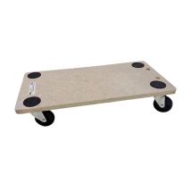 Carrello Multiuso Pedana Legno Cm 30 X 60 - Ruote 3 / Portata 200 Kg