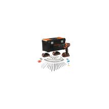 Atornillador percutor de litio 18V con 3 baterías y 120 accesorios – Black & Decker