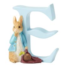 Enesco, Beatrix Potter, Soprammobile Con Lettera E Peter Coniglio