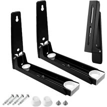 Csparkv - 2 Pieces Microwave Brackets, Universal Microwave Wall Mount, Steel Microwave Bracket, With Mounting Accessories, For Installing Microwave 