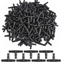 Ulisem300 Pcs 3 Way Tee Connecteurs Trois Vers Barbelé Dripper D'Arrosage Connecteur T Connecteur Adaptateur Tube Raccord De Tuyau D'Arrosage Arroseur