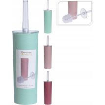 Brosse De Toilette Avec Récipient, En Plastique, Couleurs Variées, 9 X 39 Cm, 1 Pièce.