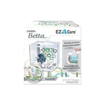 Aquarium Marina Betta EZ 2,5L – Blanc – Auto-nettoyant – 15,8 cm x 15,8 cm x 15,8 cm – Caractéristique de la peluche
