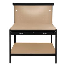 Monster Shop - Workbench With Pegboard, Drawer & Light – Black