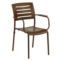 Stapelstuhl Ronda Aluminium 61x57x85 Cm Gartenstuhl 2 Farben Zur Auswahl Braun - Inko