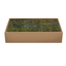 Grünes Moos 500 g – Dekoration für Weihnachtsdörfer – 19 x 9,3 x 38 cm
