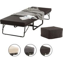 Mog Casa Divan 2 En 1 - Cama De Invitados Estructura Metálica Estable Y Colchón - Negro