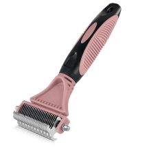 Gncpets - Cepillo Deslanador Rosa Para Perros Y Gatos Herramienta Para Eliminar Pelo En Mascotas Pequenas Medianas Y Grandes El Cepillo Profesional 