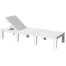 Gardeneas - Lettini Sdraio Prendisole In Resina Modulari Haiti Bianchi Cm.195x65xh78