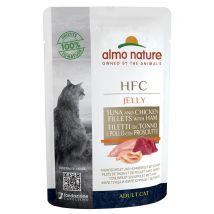 Almo Nature Hfc-gelee 55g Beutel – Thunfisch- Und Hähnchenfilets Mit Schinken 55g