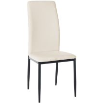 CLP Esszimmerstuhl Savino – Kunstleder – 99 cm Höhe – 41,5 cm Breite – 40 cm Tiefe – 45 cm Sitzhöhe – Max. Belastbarkeit 100 kg