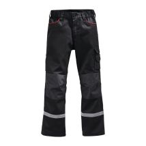 Pantaloni da giardinaggio per bambini taglia 110/116 neri – 65% poliestere, 35% cotone – Rivestimento ginocchio in poliestere