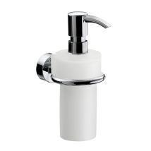 Dispenser sapone emco RONDO 2 – Plastica bianca – 70mm larghezza, 172mm altezza, 123mm profondità