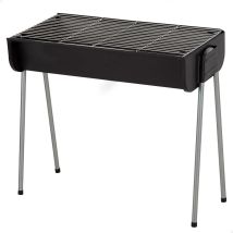 Aktive Holzkohlegrill Modernes Design Große Kochfläche Schwarz 60x30x55 Cm